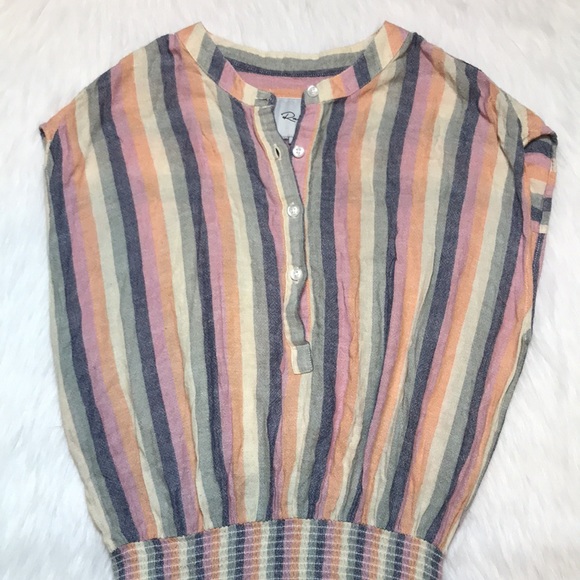 Rails Women’s Striped Multi-Color Button-Up Sleeveless Mini Dress - Picture 2 of 9